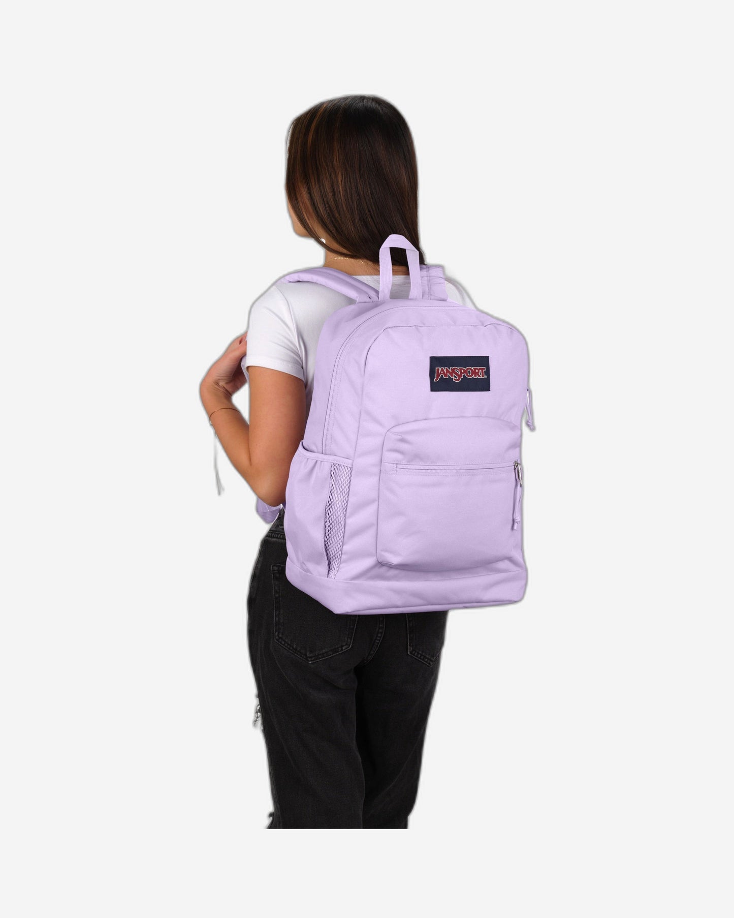 حقيبة ظهر JanSport Cross Town Plus متوسطة الحجم للكمبيوتر المحمول بلون بنفسجي فاتح EK0A5BLBW301