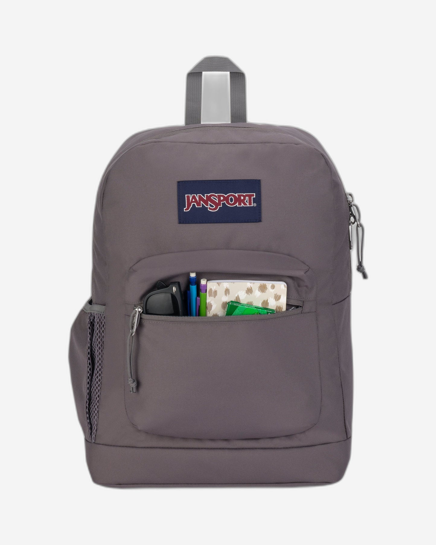 حقيبة ظهر JanSport Cross Town Plus متوسطة الحجم للكمبيوتر المحمول باللون الرمادي الجرافيتي EK0A5BLBN601