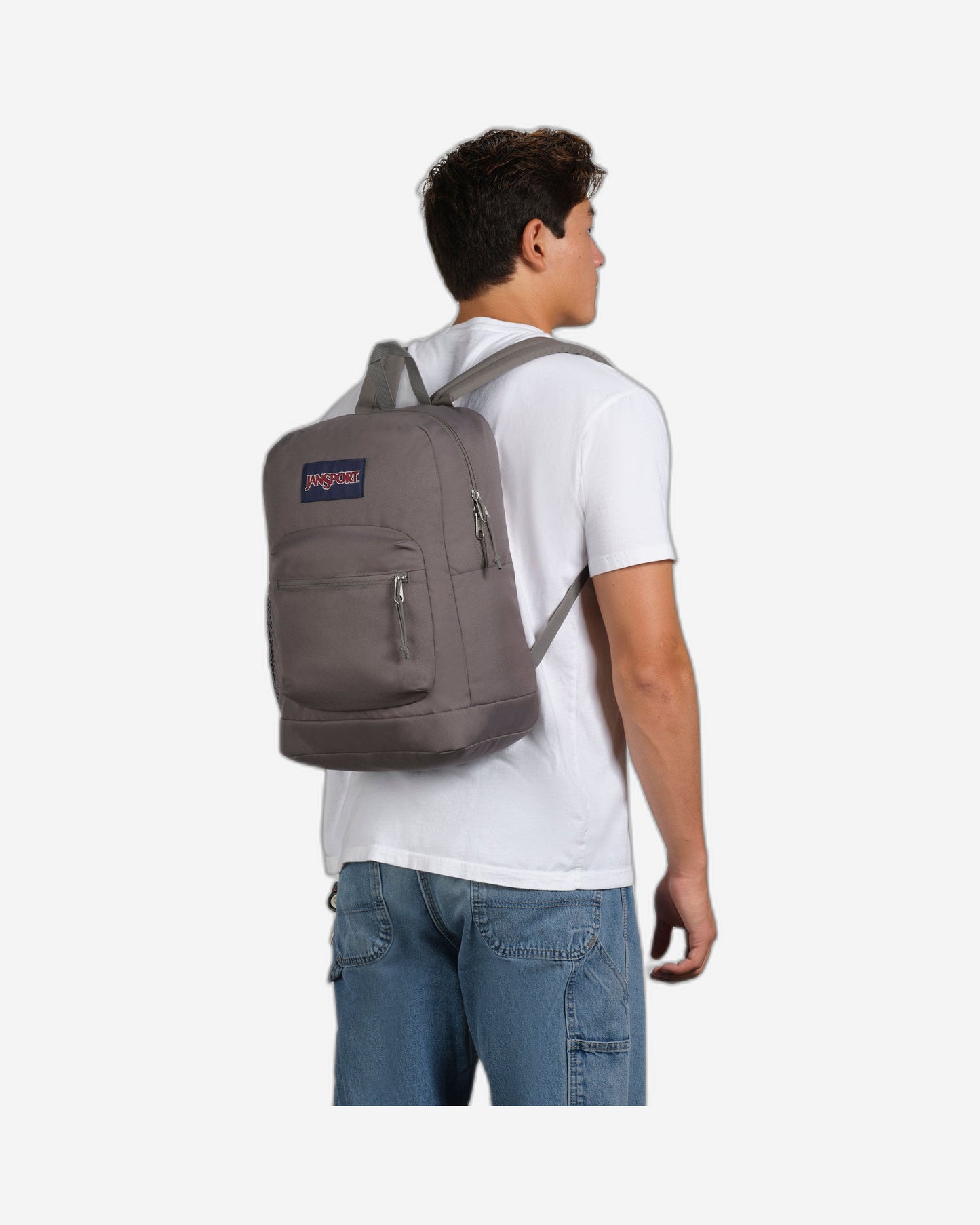 حقيبة ظهر JanSport Cross Town Plus متوسطة الحجم للكمبيوتر المحمول باللون الرمادي الجرافيتي EK0A5BLBN601