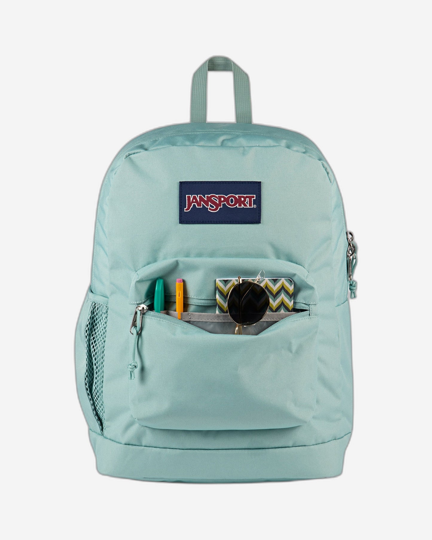 حقيبة ظهر JanSport Cross Town Plus متوسطة الحجم للكمبيوتر المحمول - لون أخضر فاتح EK0A5BLB0W31