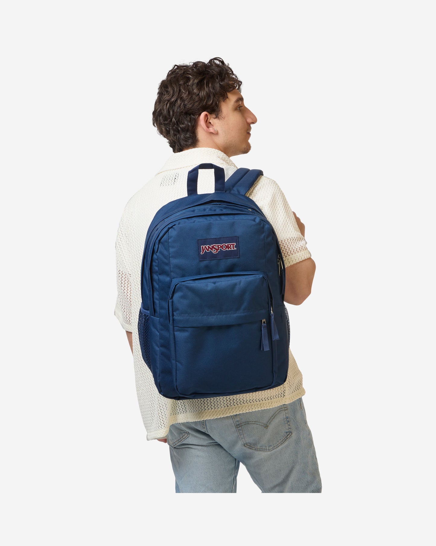 حقيبة ظهر JanSport Big Day Pack متوسطة الحجم باللون الأزرق الداكن EK0A5BLEN541