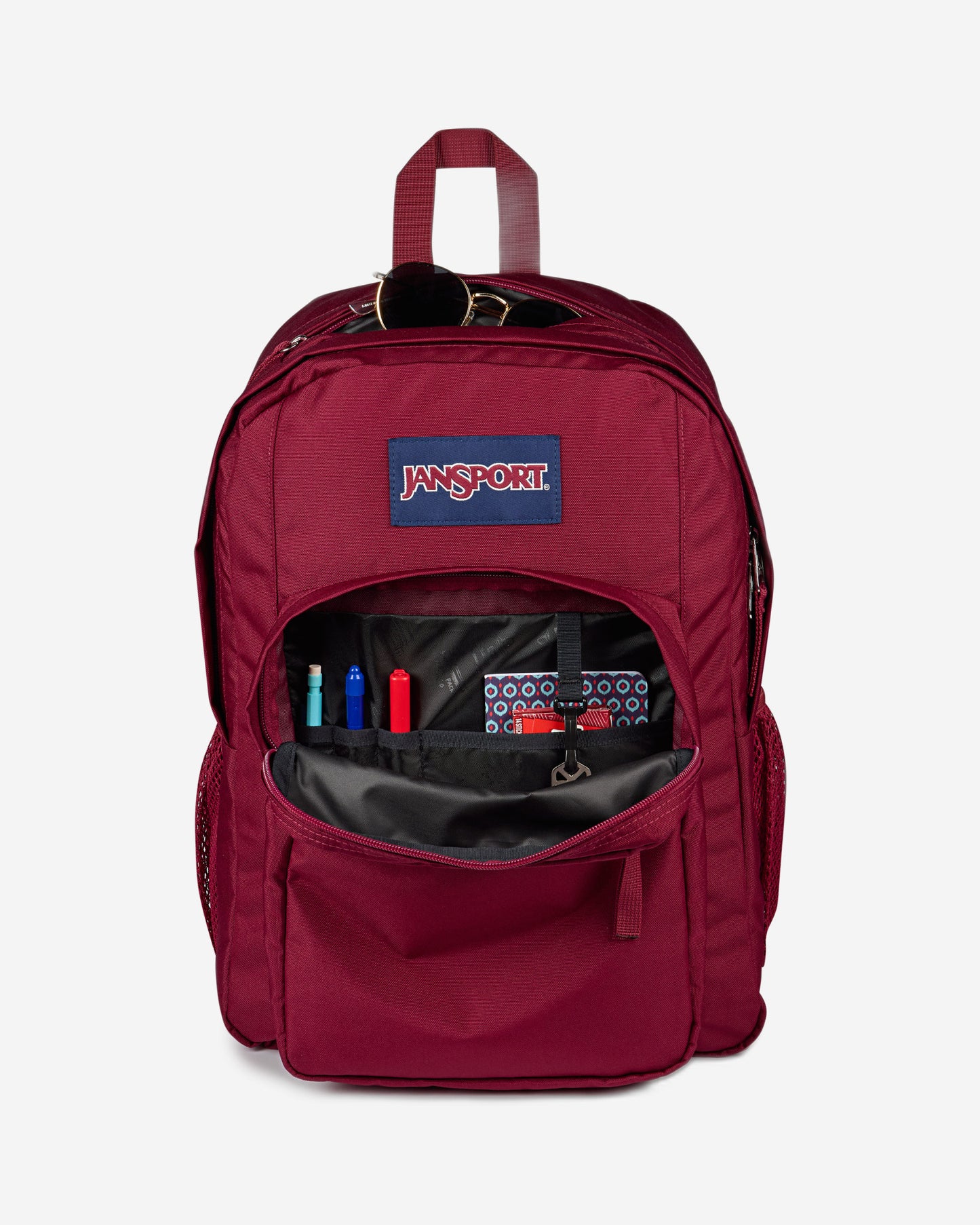 حقيبة ظهر JanSport Big Day Pack متوسطة الحجم باللون الأحمر البني EK0A5BLEN621