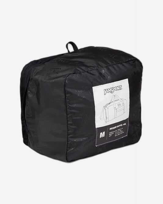 حقيبة JanSport Weekender متوسطة الحجم من القماش الخشن متوسطة الحجم باللون الأسود EK0A5BKFN551