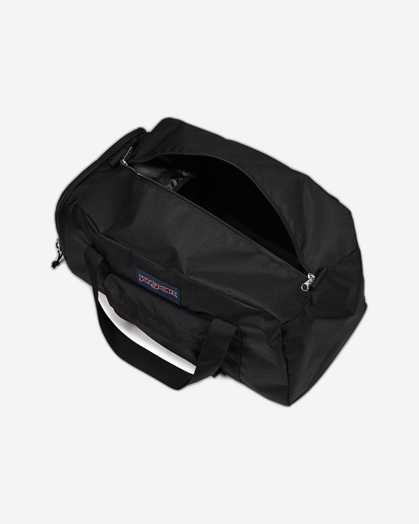 حقيبة JanSport Weekender متوسطة الحجم من القماش الخشن متوسطة الحجم باللون الأسود EK0A5BKFN551