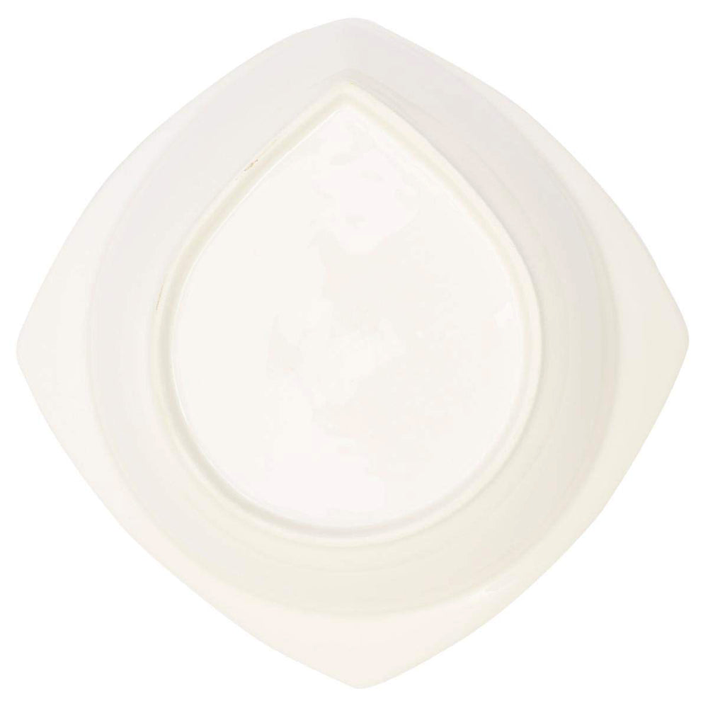 وعاء نيفيل ضحل، أبيض، 9.25 بوصة - وعاء تقديم أنيق من الخزف العظمي للاستخدام اليومي