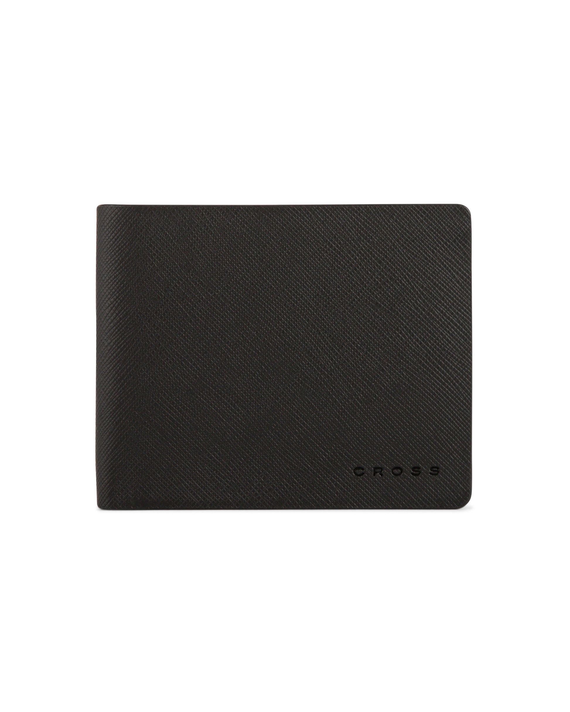 CROSS Saffiano Leather 8CC Slim Bifold Wallet - Black