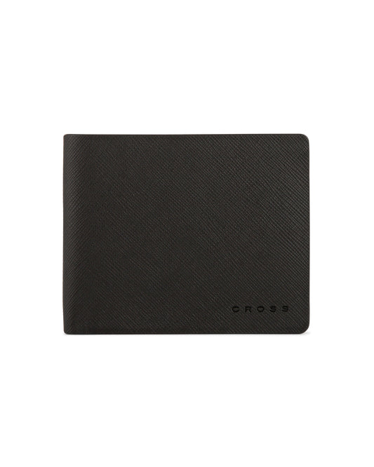 CROSS Saffiano Leather 8CC Slim Bifold Wallet - Black