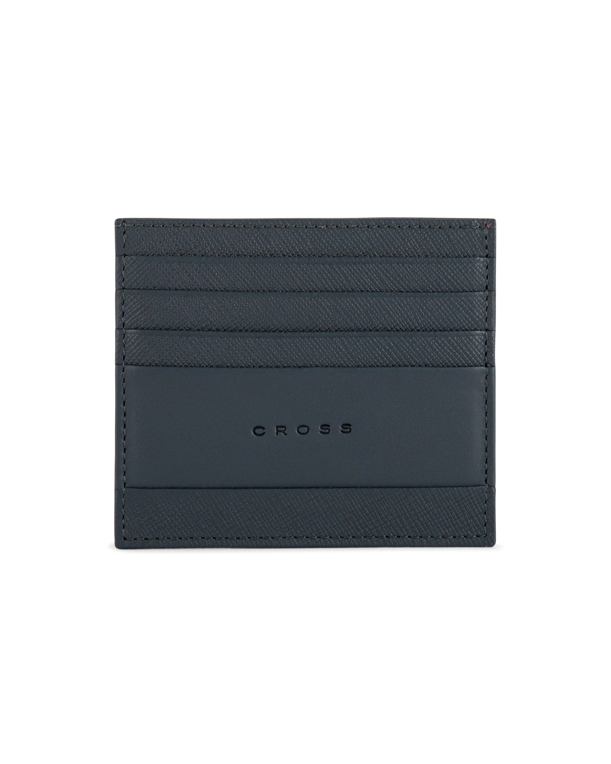 CROSS Saffiano Leather 6CC Card Holder - Navy Blue