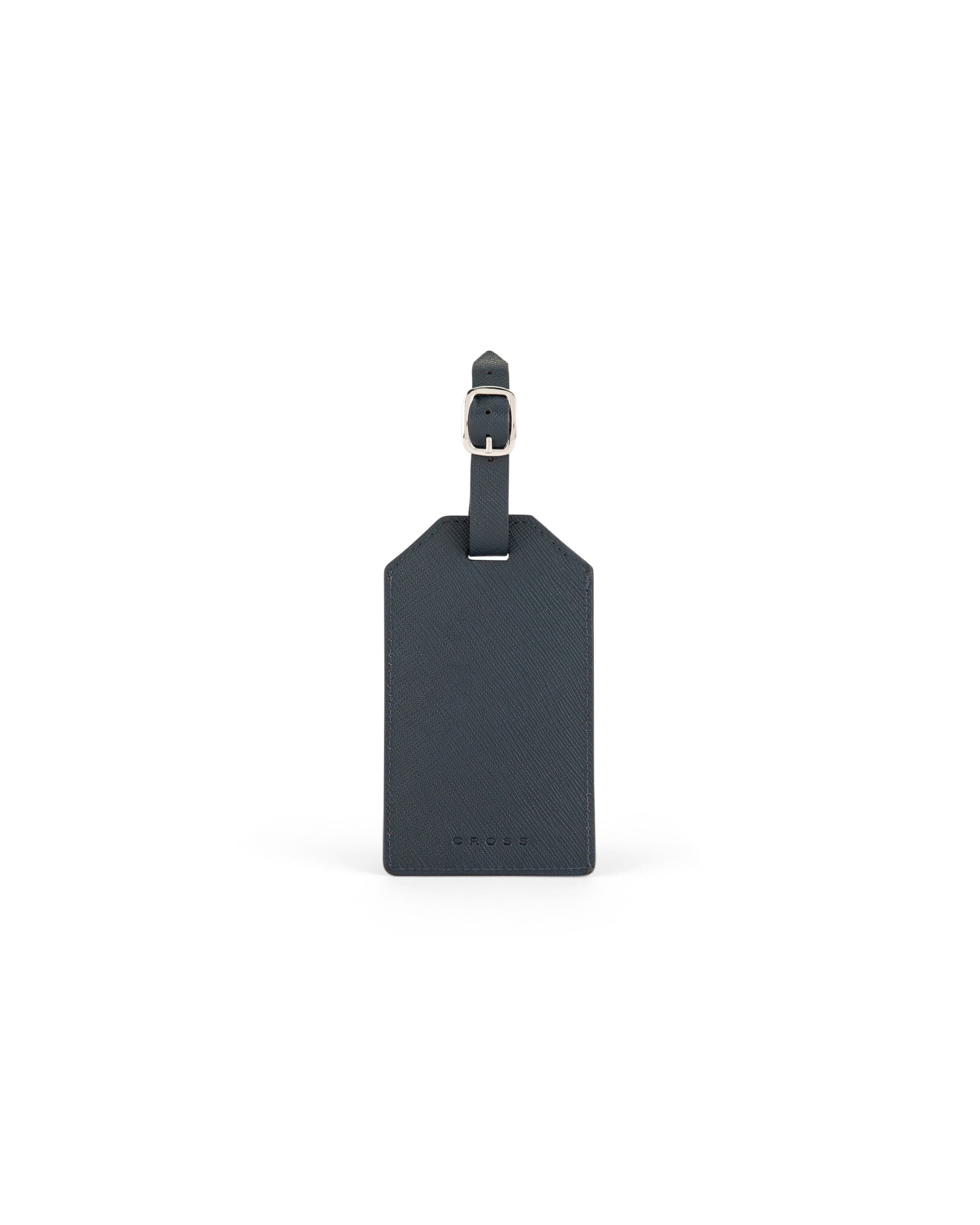 CROSS Saffiano Leather Luggage Label - Navy Blue