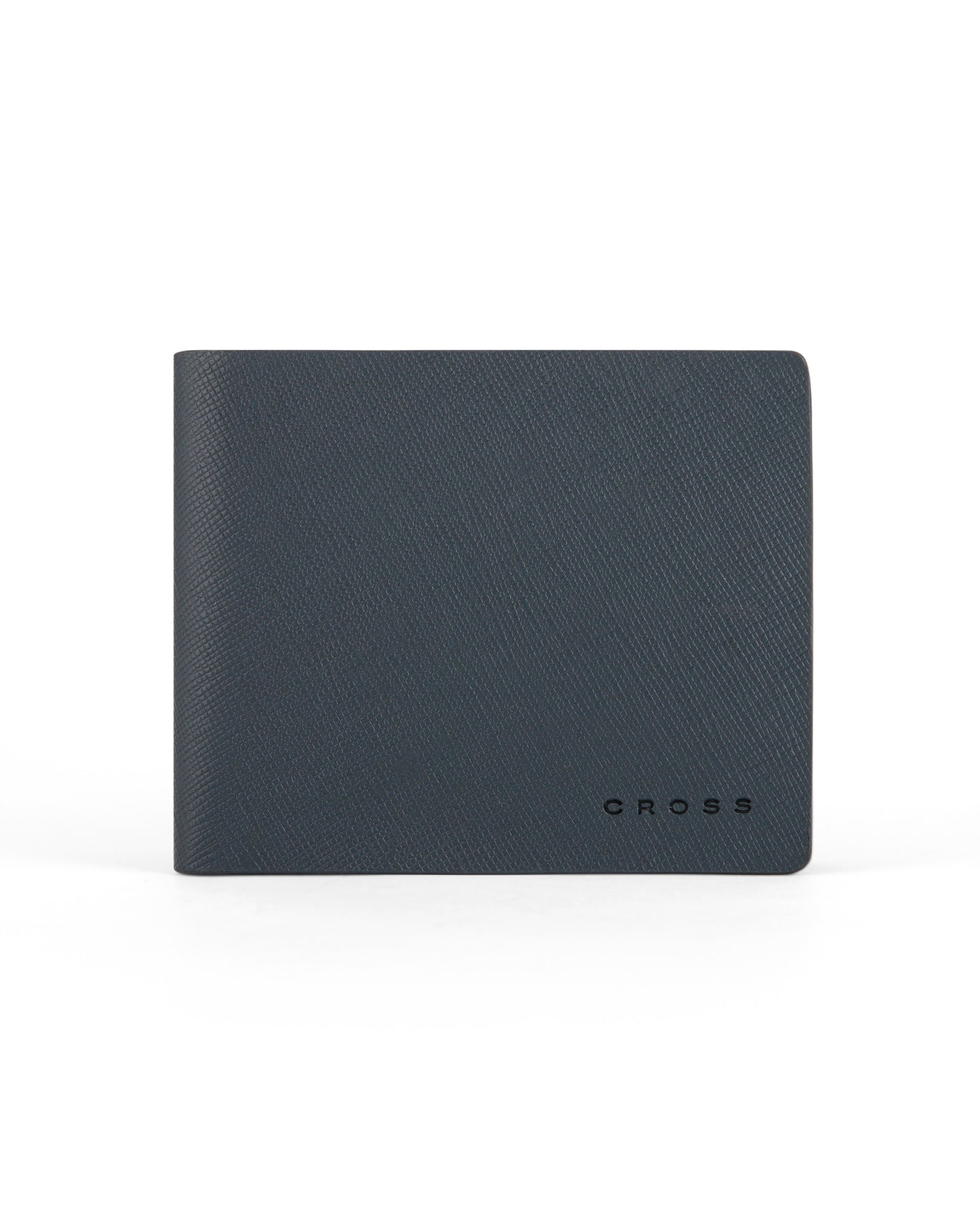 CROSS Saffiano Leather 8CC Slim Bifold Wallet - Navy Blue