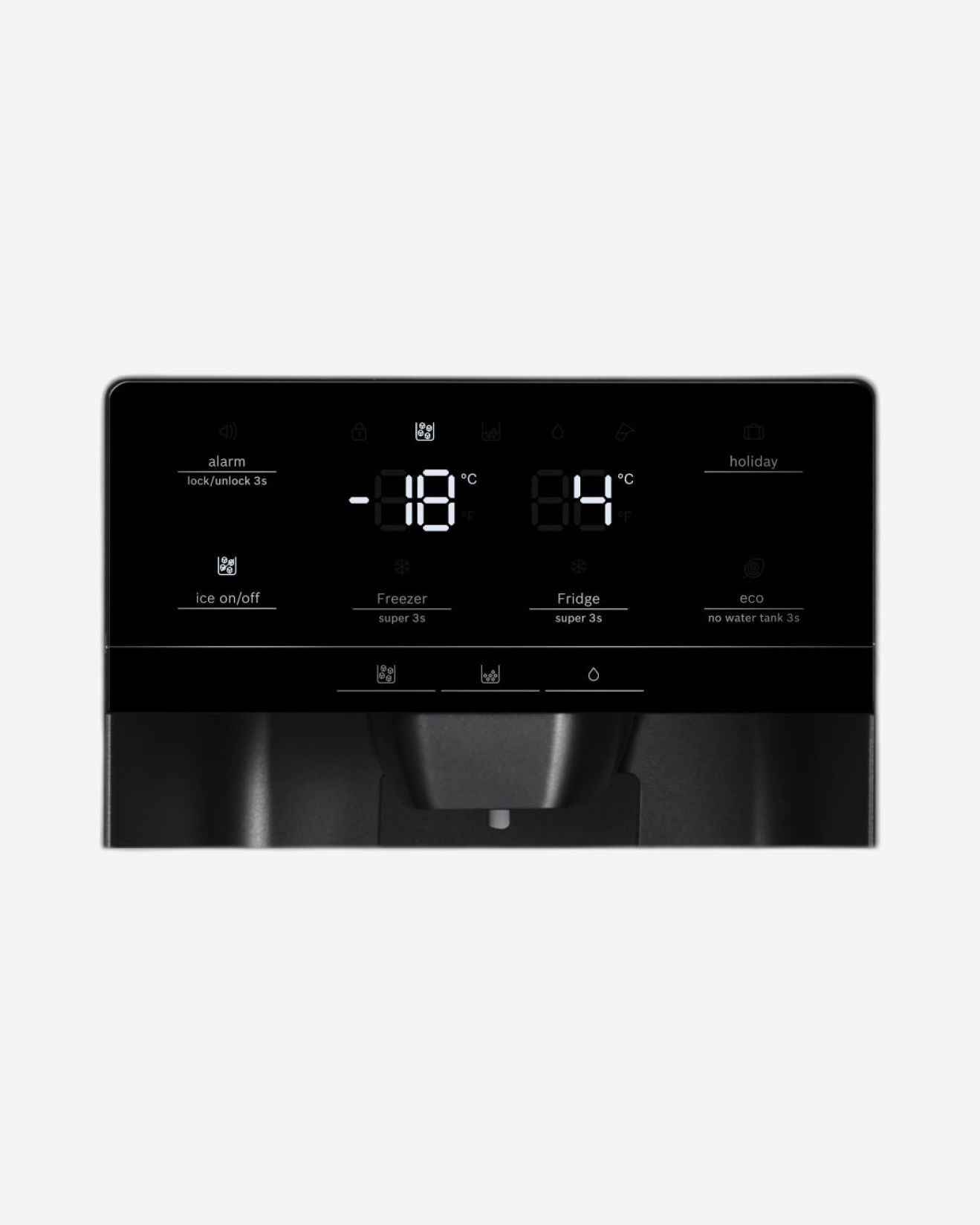 ثلاجة بوش الأمريكية ذات البابين المتجاورين من السلسلة الرابعة