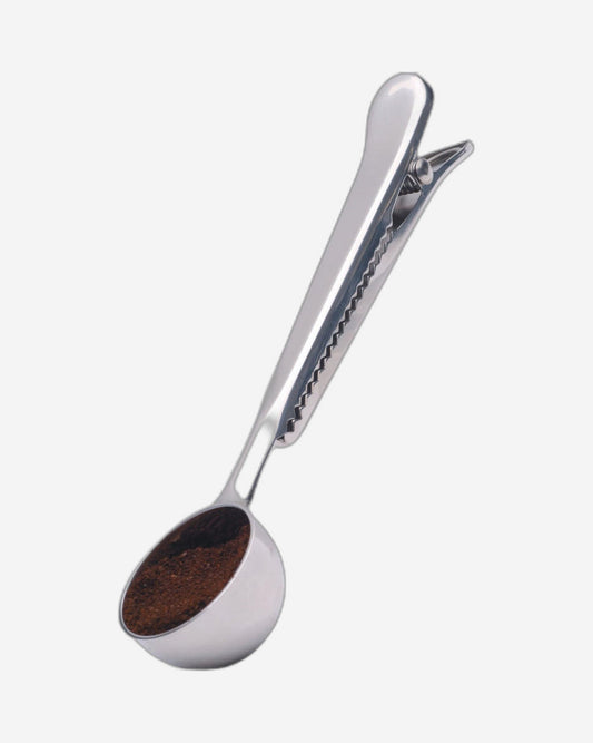 مشبك كيس ومقياس قهوة LX مصنوع من الفولاذ المقاوم للصدأ