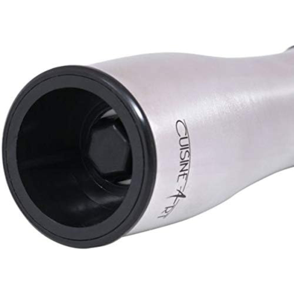 مطحنة فلفل بلاستيكية فضية بيد واحدة من كويزين آرت | تشغيل يدوي | تصميم صغير ومريح | درجة خشونة قابلة للتعديل