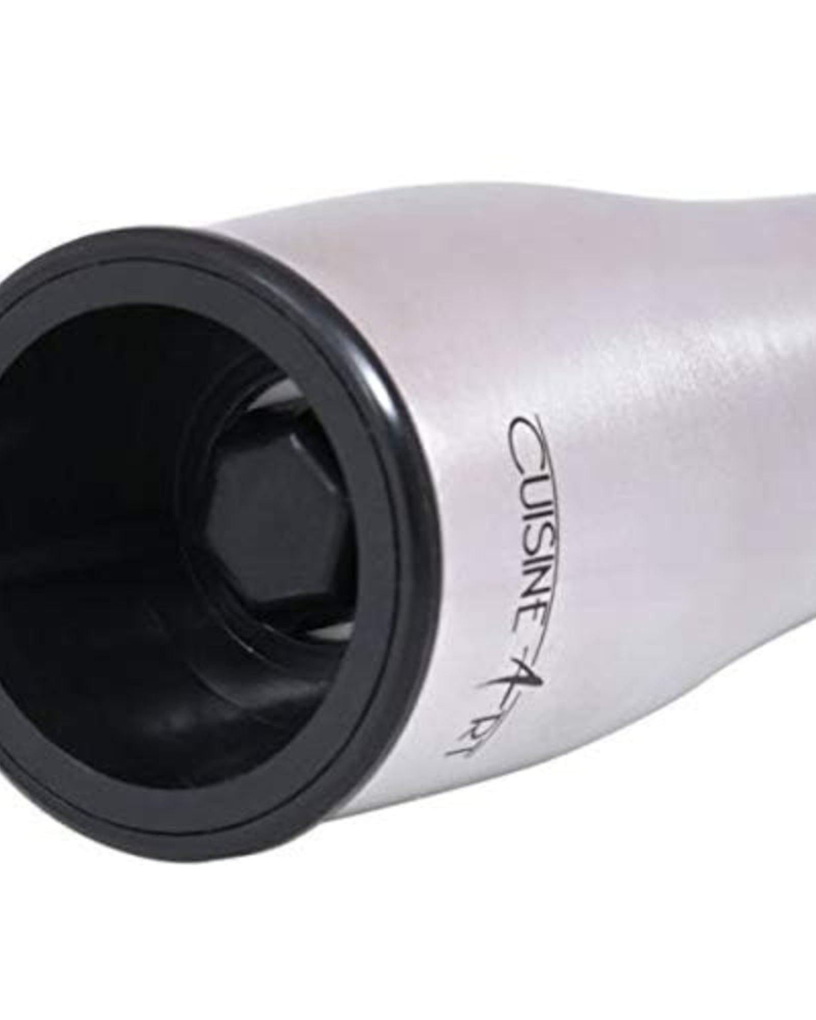 مطحنة فلفل بلاستيكية فضية بيد واحدة من كويزين آرت | تشغيل يدوي | تصميم صغير ومريح | درجة خشونة قابلة للتعديل