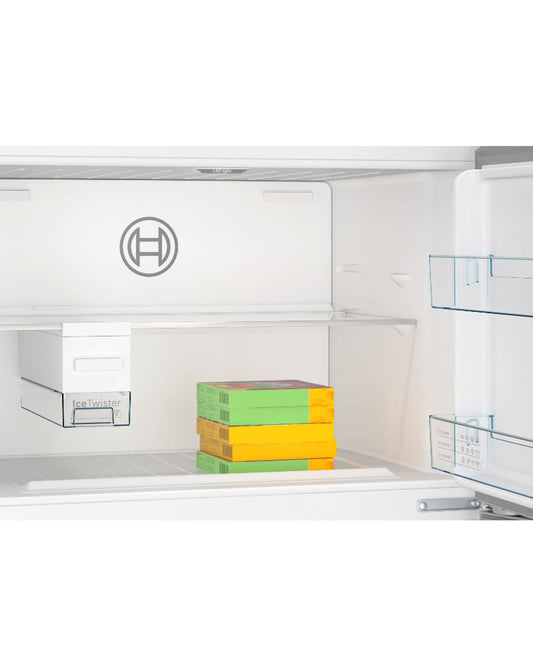 ثلاجة فريزر بوش سلسلة 6 قائمة بذاتها مع فريزر علوي 186 × 86 سم، فولاذ مصقول مضاد لبصمات الأصابع، خاصية عدم التجمد التام - KDN86HIE0M