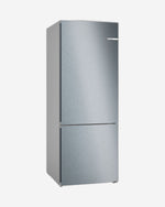 Bosch Series 4 free-standing fridge-freezer with freezer at bottom 186 x 70 cm Stainless steel look, Total No Frost - KGN55VLE0M