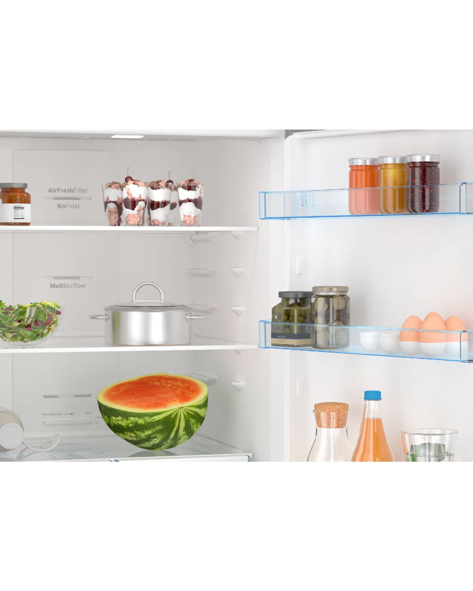 ثلاجة وفريزر بوش من السلسلة 4، قائمة بذاتها، بفريزر سفلي