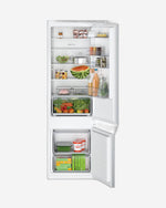 Bosch Series 2, Built-in Fridge-freezer Refrigerator with freezer at bottom, 177.2 x 54.1 cm, Sliding Hinge, KIV87NSF0M