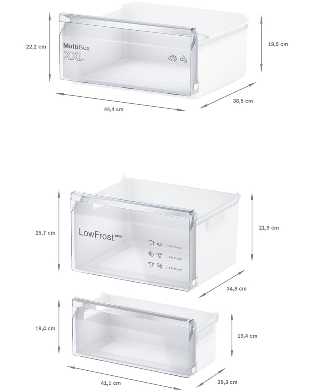 ثلاجة بوش سلسلة 2 ذات الفريزر السفلي المدمج