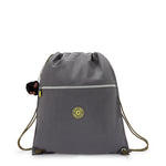 Kipling Supertaboo Back To Grey Medium backpack with drawstring 09487-1DX