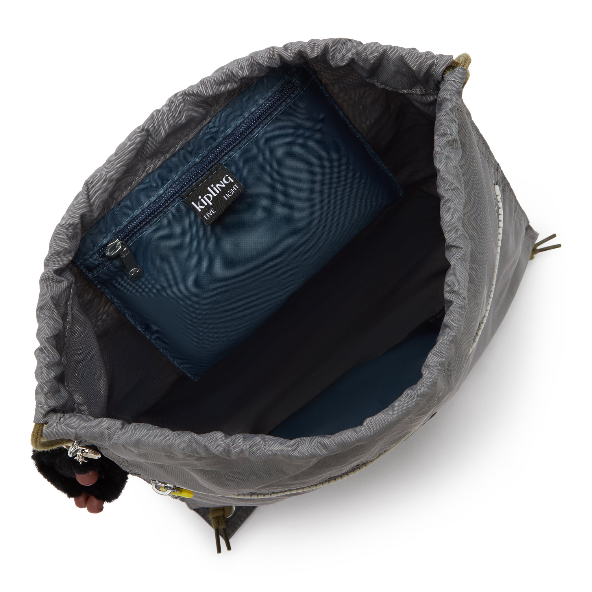 حقيبة ظهر Kipling Supertaboo Back To Grey متوسطة الحجم مزودة برباط 09487-1DX