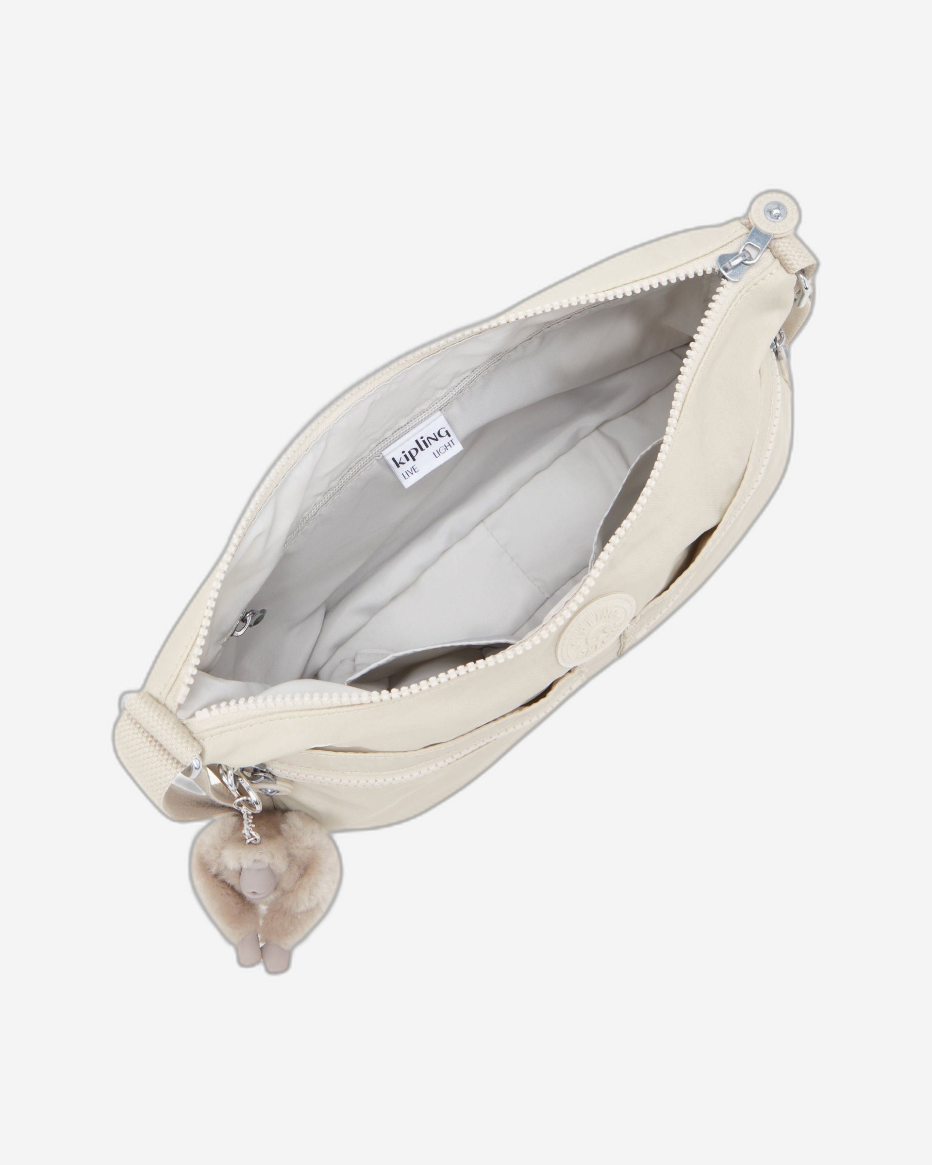 حقيبة كيبلينج إيزيلاه متوسطة الحجم باللون البيج واللؤلؤي C212592-3KA