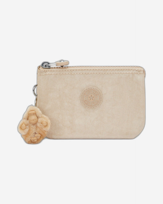 محفظة Kipling Creativity S صغيرة بلون بيج لامع 15205-5DV