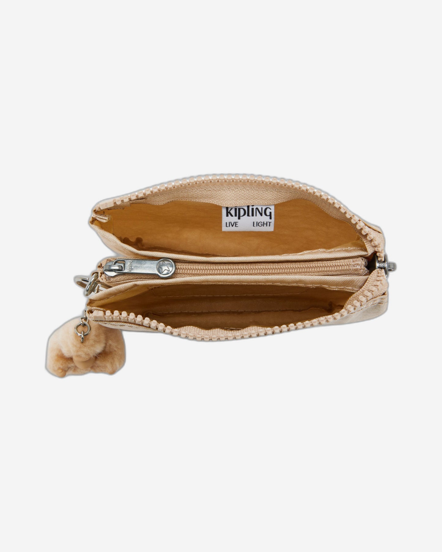 محفظة Kipling Creativity S صغيرة بلون بيج لامع 15205-5DV