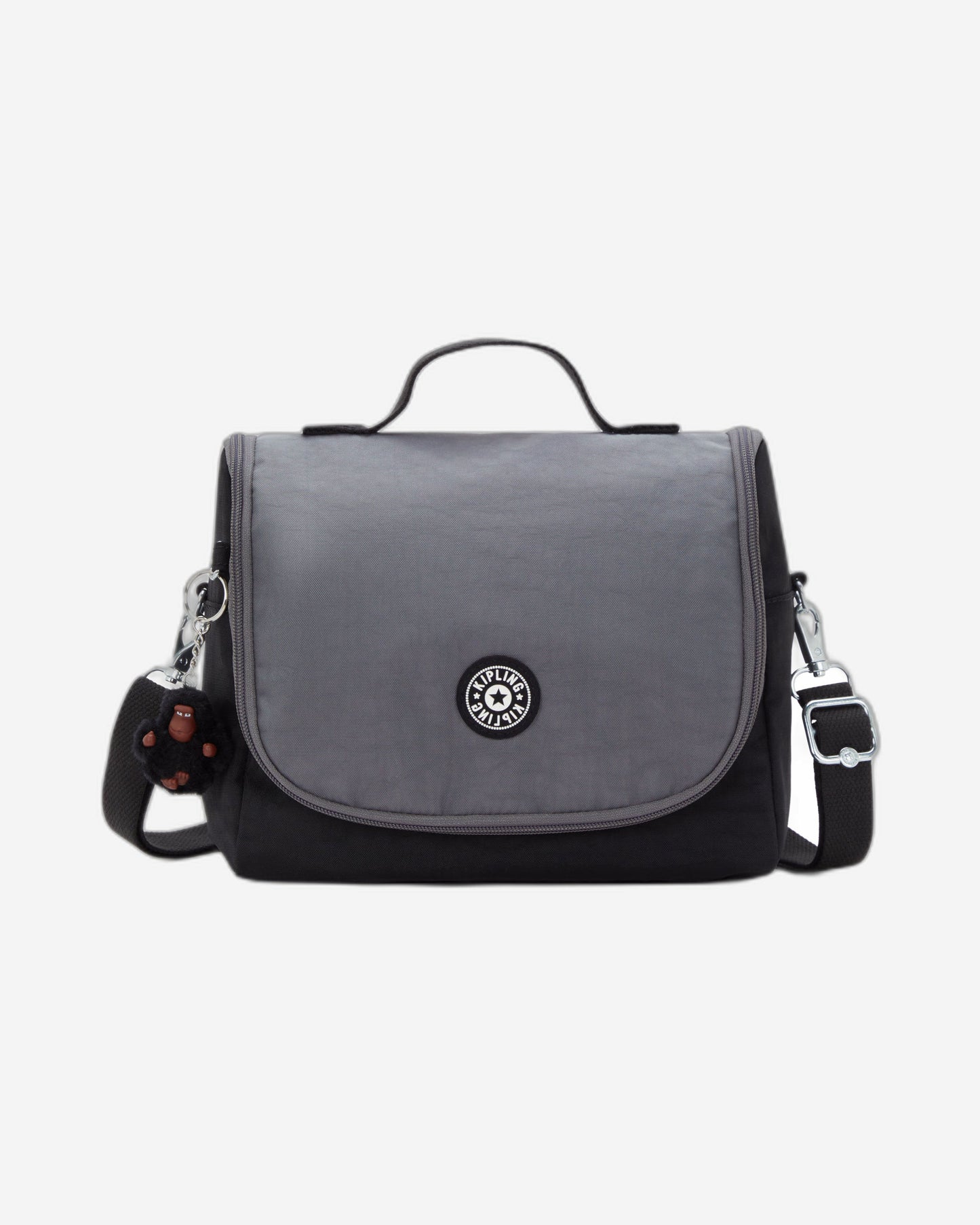 حقيبة غداء كبيرة جديدة من كيبلينج، طراز كيتشيرو، لون أسود فضائي (مع جيب لعربة السفر) 15289-2GX