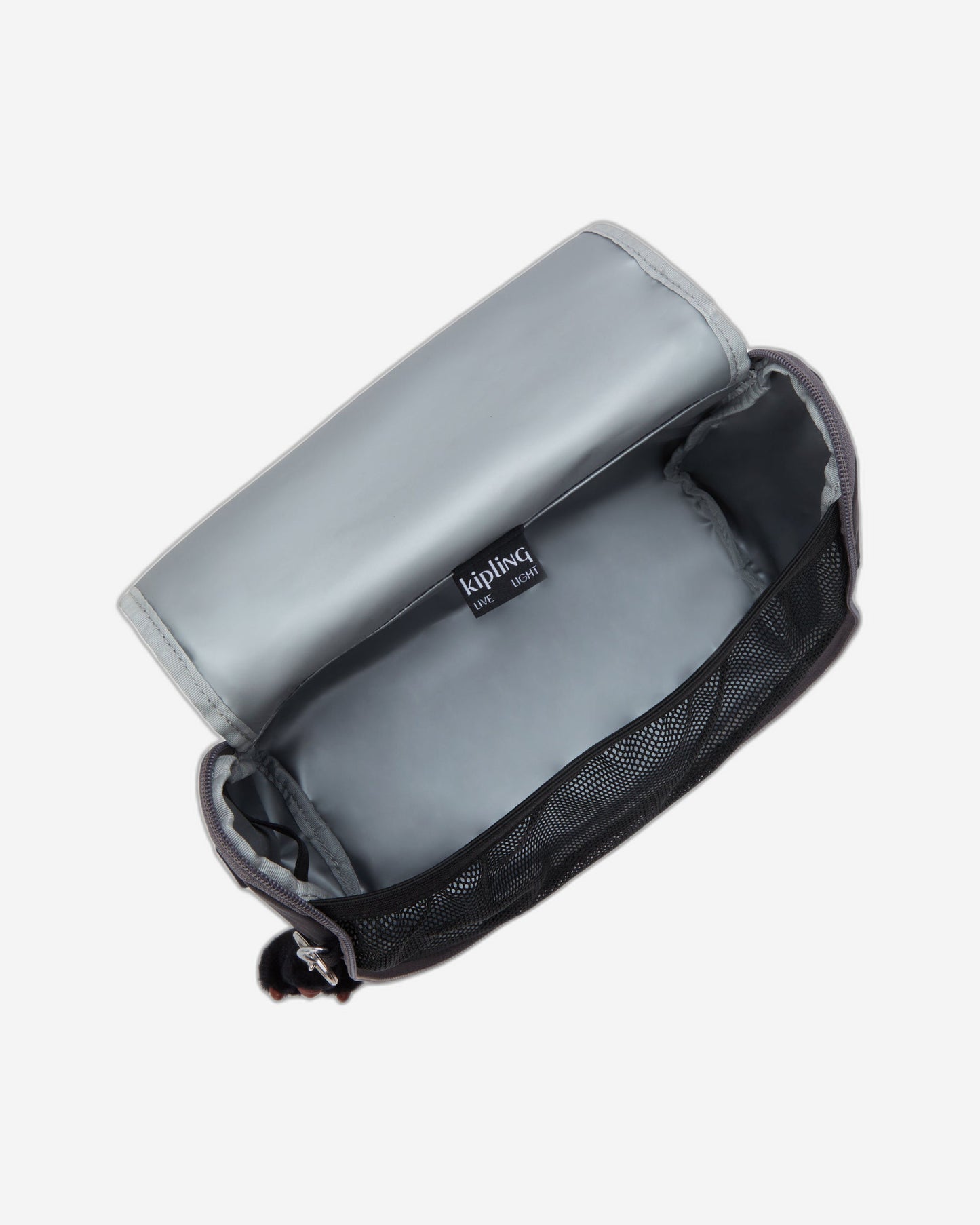 حقيبة غداء كبيرة جديدة من كيبلينج، طراز كيتشيرو، لون أسود فضائي (مع جيب لعربة السفر) 15289-2GX