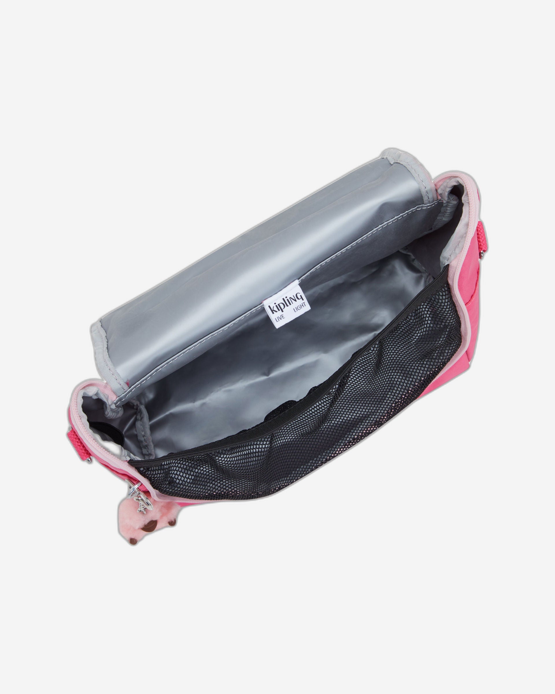 حقيبة غداء كيبلينج نيو كيشيرو هابي بينك سي كبيرة مع جراب عربة C215289-BZ8