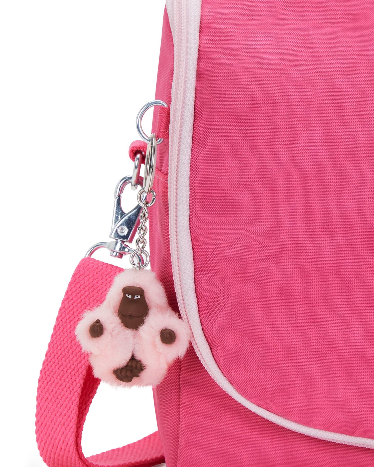 حقيبة غداء كيبلينج نيو كيشيرو هابي بينك سي كبيرة مع جراب عربة C215289-BZ8