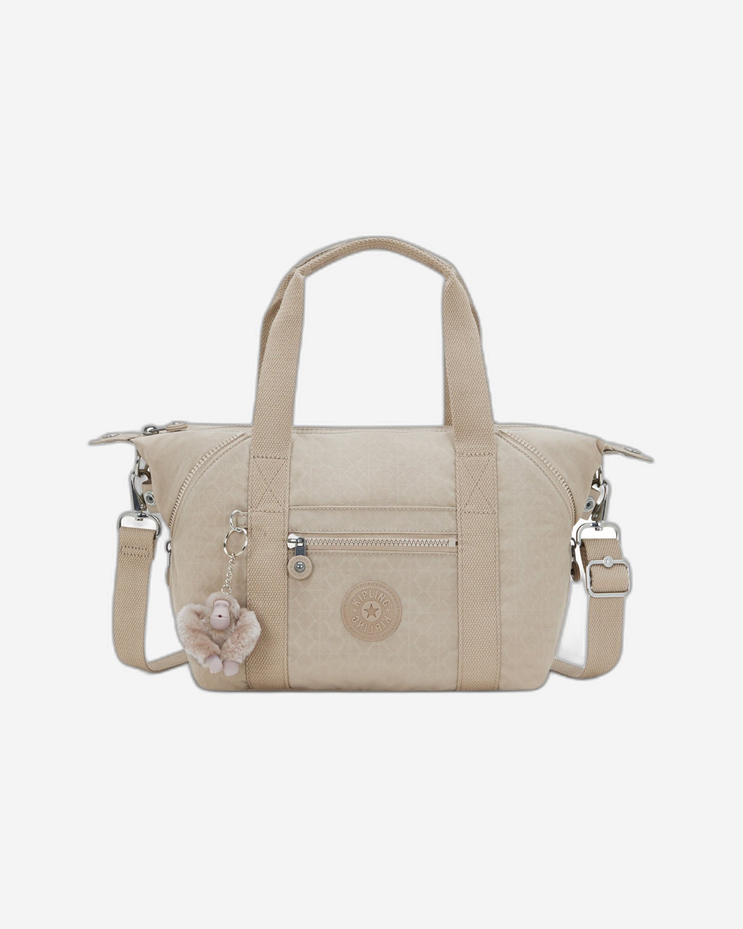 حقيبة يد كيبلينج آرت ميني سيجنتشر صغيرة منقوشة باللون البيج 15410-96A