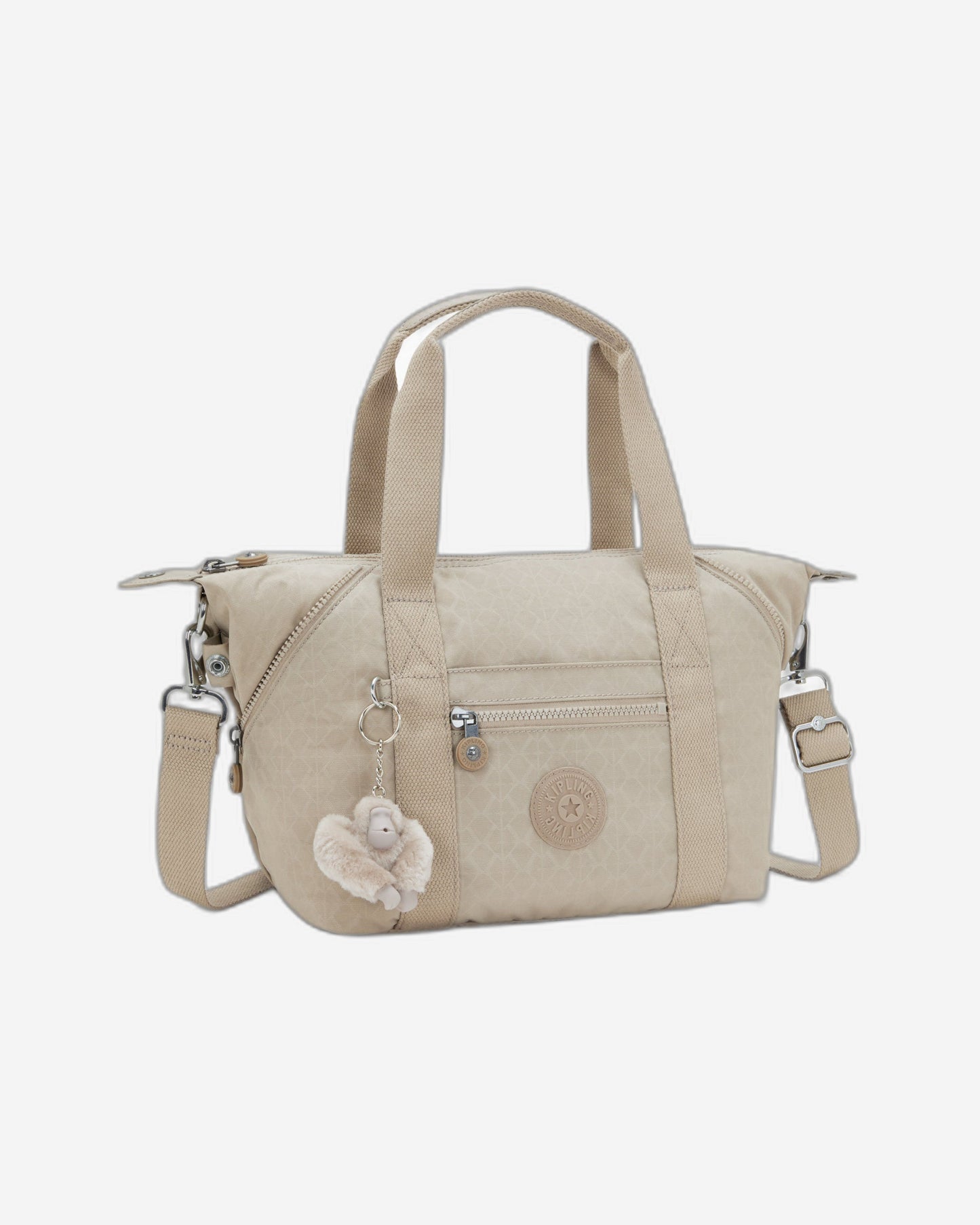 حقيبة يد كيبلينج آرت ميني سيجنتشر صغيرة منقوشة باللون البيج 15410-96A