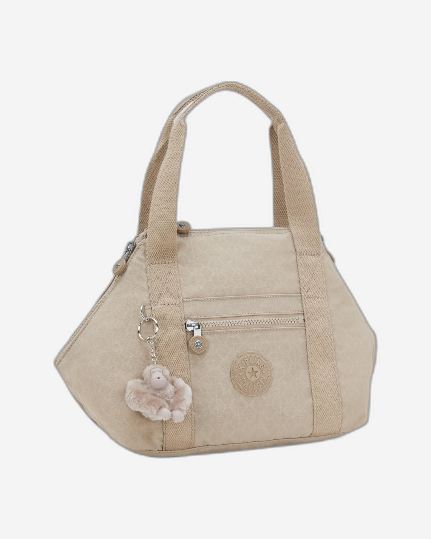 حقيبة يد كيبلينج آرت ميني سيجنتشر صغيرة منقوشة باللون البيج 15410-96A