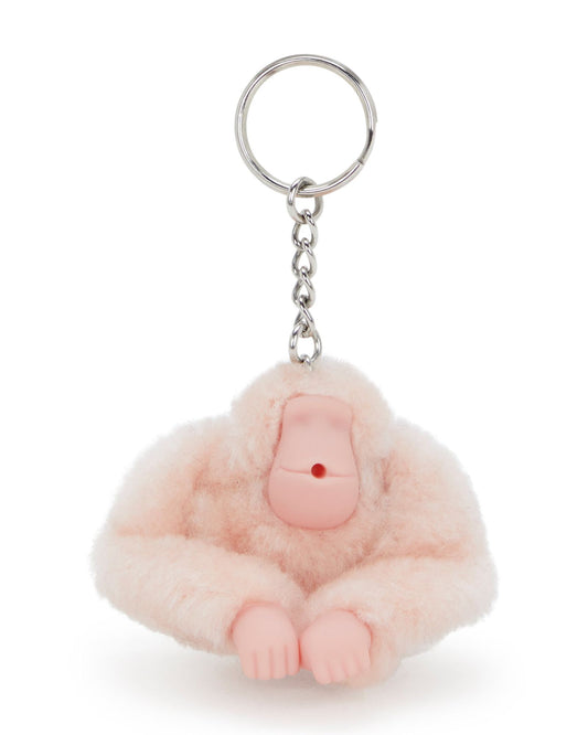 مشبك مفاتيح صغير على شكل قرد وردي لامع من كيبلينج - 16474-3DZ