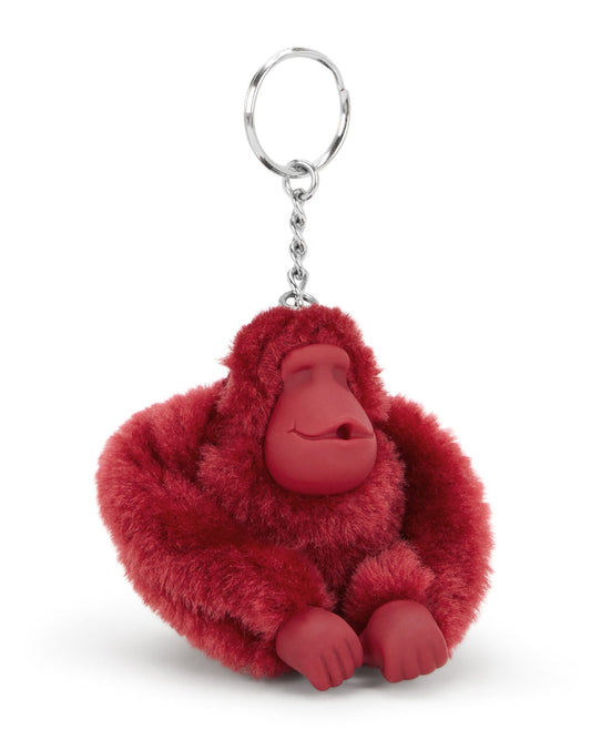 حامل مفاتيح كيبلينج مونك كليب متوسط الحجم أحمر أنيق على شكل قرد K1647-94S