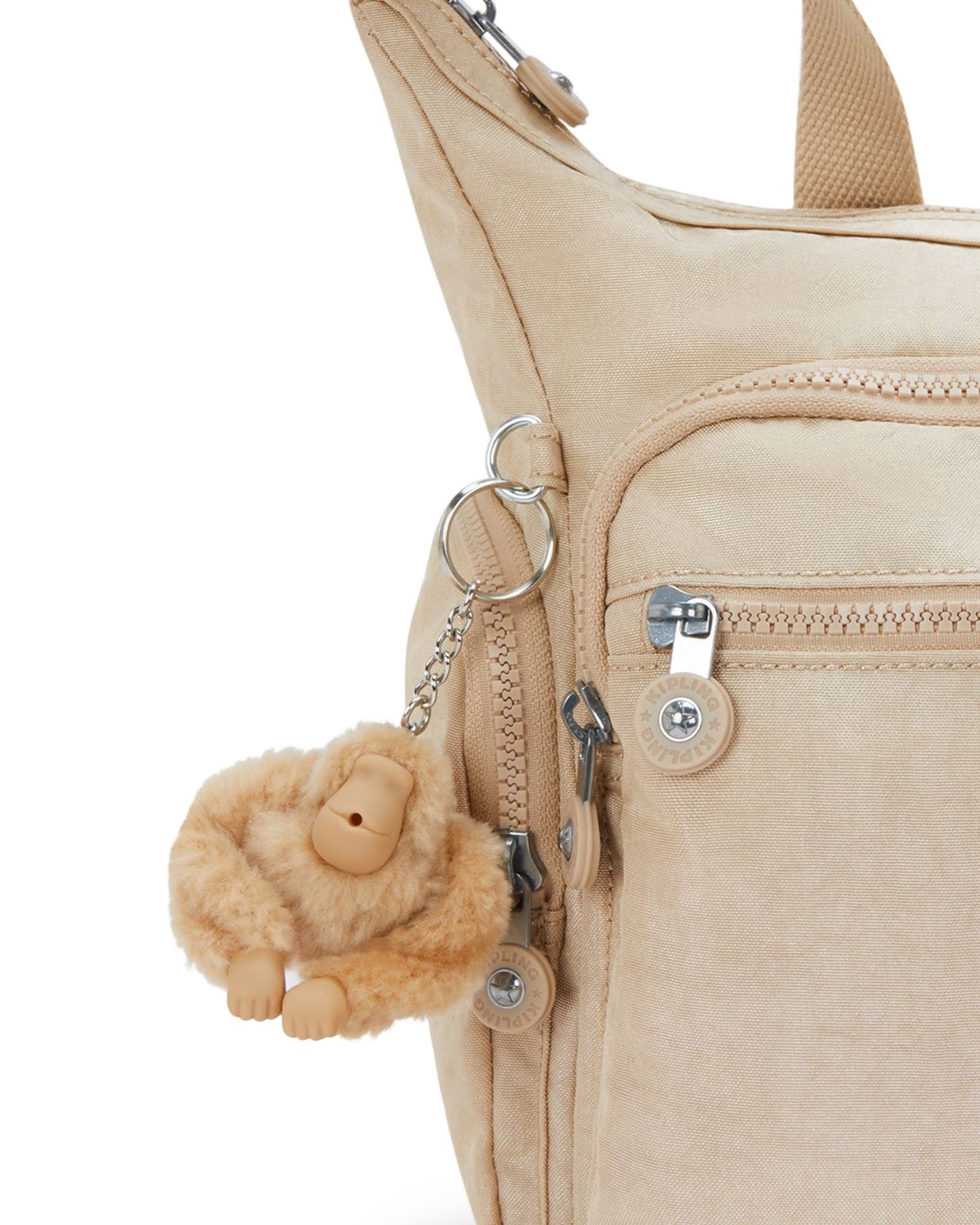 حقيبة Kipling Gabbie Sparkled Beige كبيرة الحجم 22621-5DV