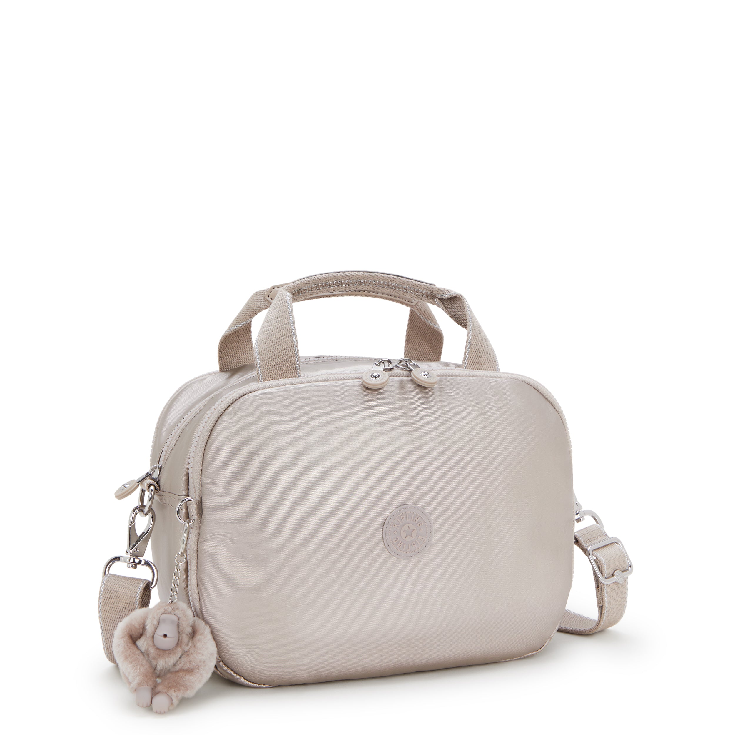 حقيبة أدوات تجميل Kipling Palmbeach Metallic Glow كبيرة مع جراب عربة C225747-48I