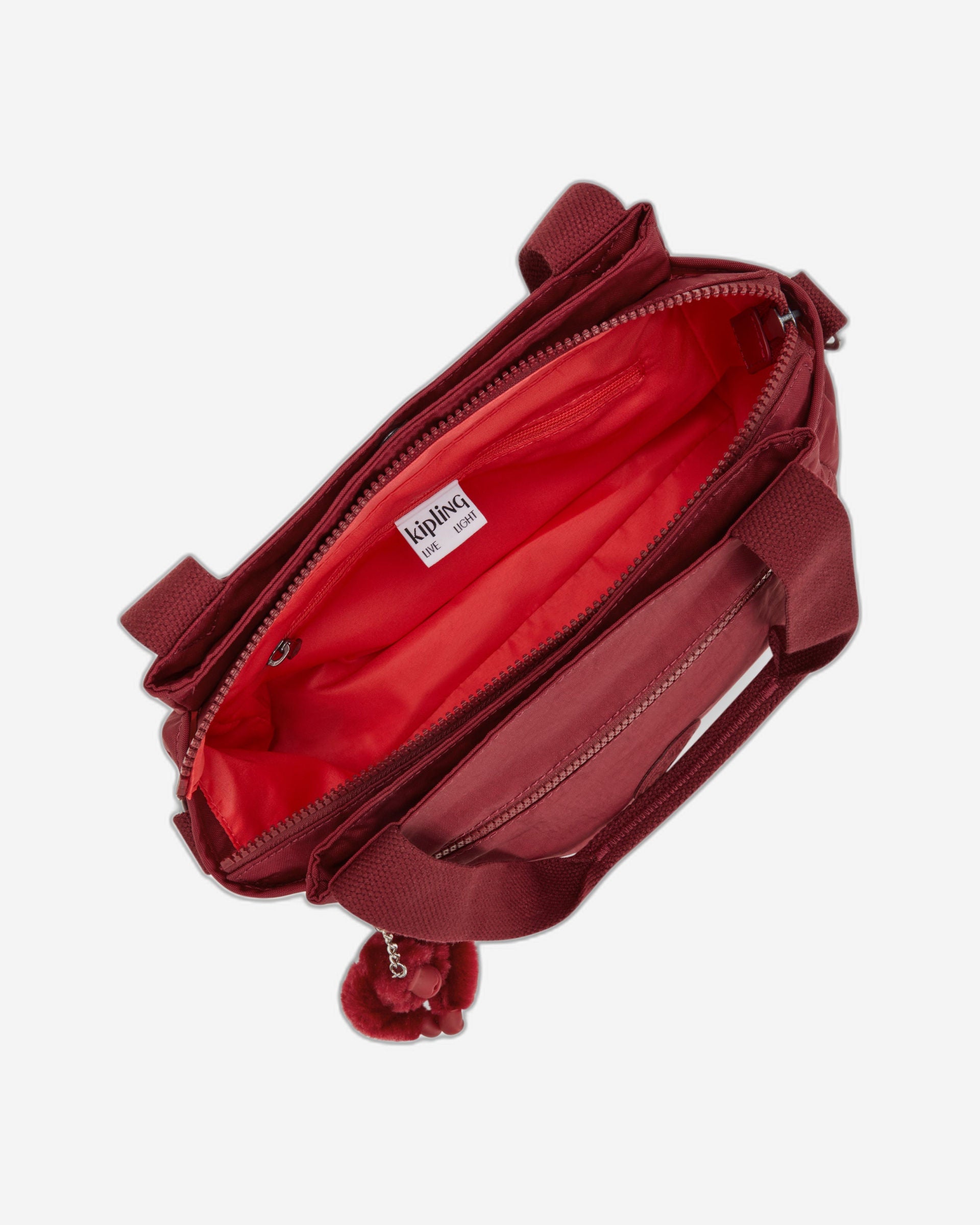 حقيبة كتف كيبلينج إليسيا فانكي ريد متوسطة الحجم 43791-4SS