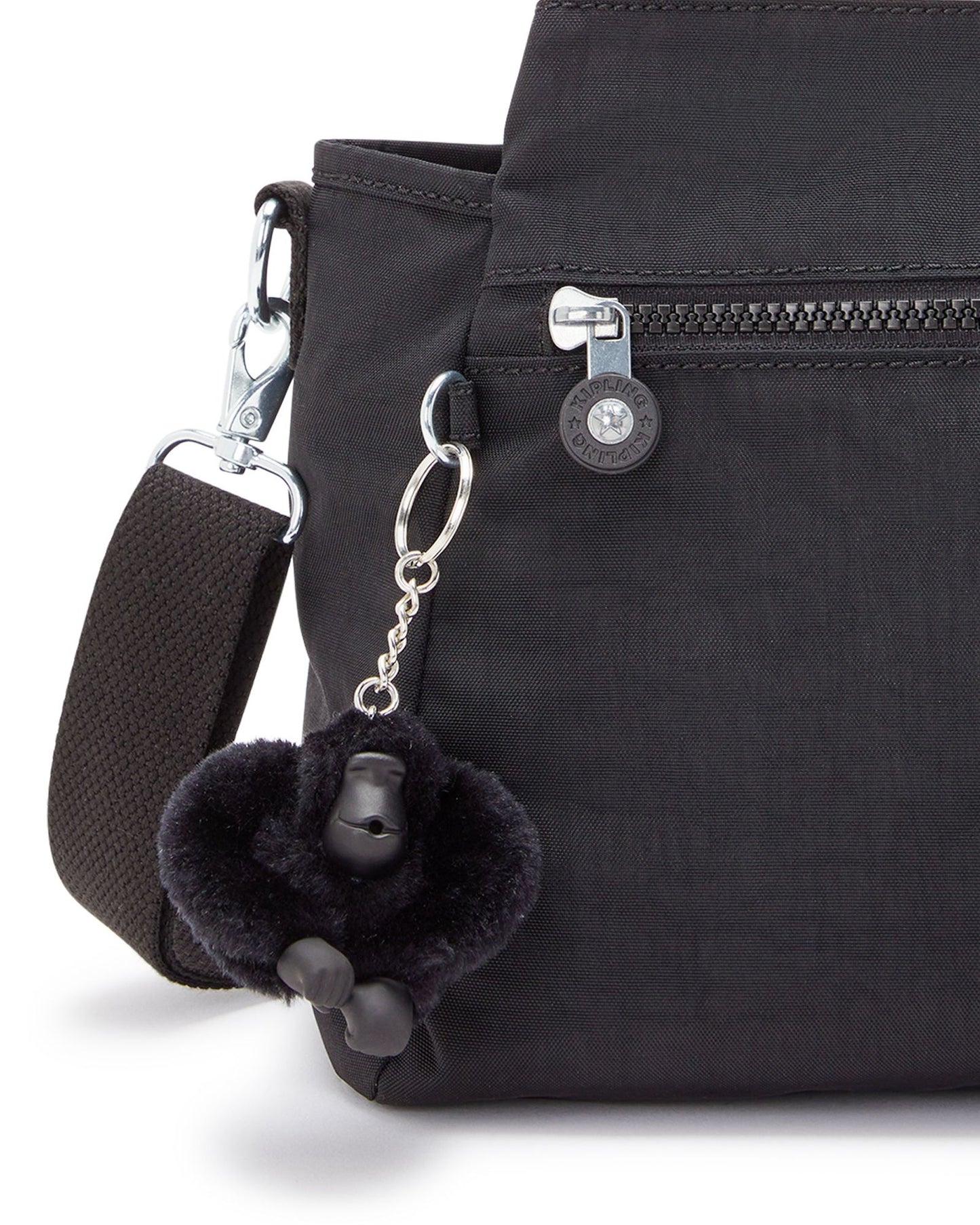 حقيبة كتف كيبلينج إليزيا سوداء متوسطة الحجم C243791-P39