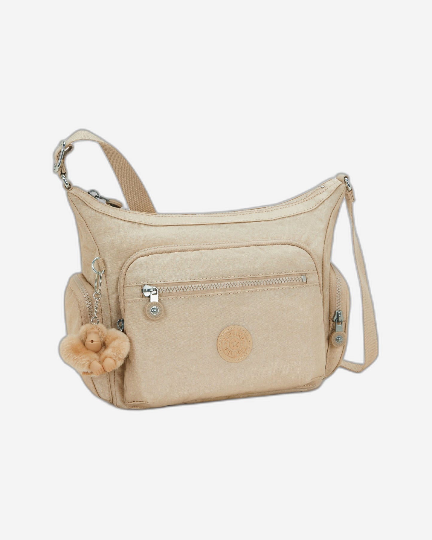 حقيبة Kipling Gabbie S متوسطة الحجم باللون البيج اللامع I2532-5DV