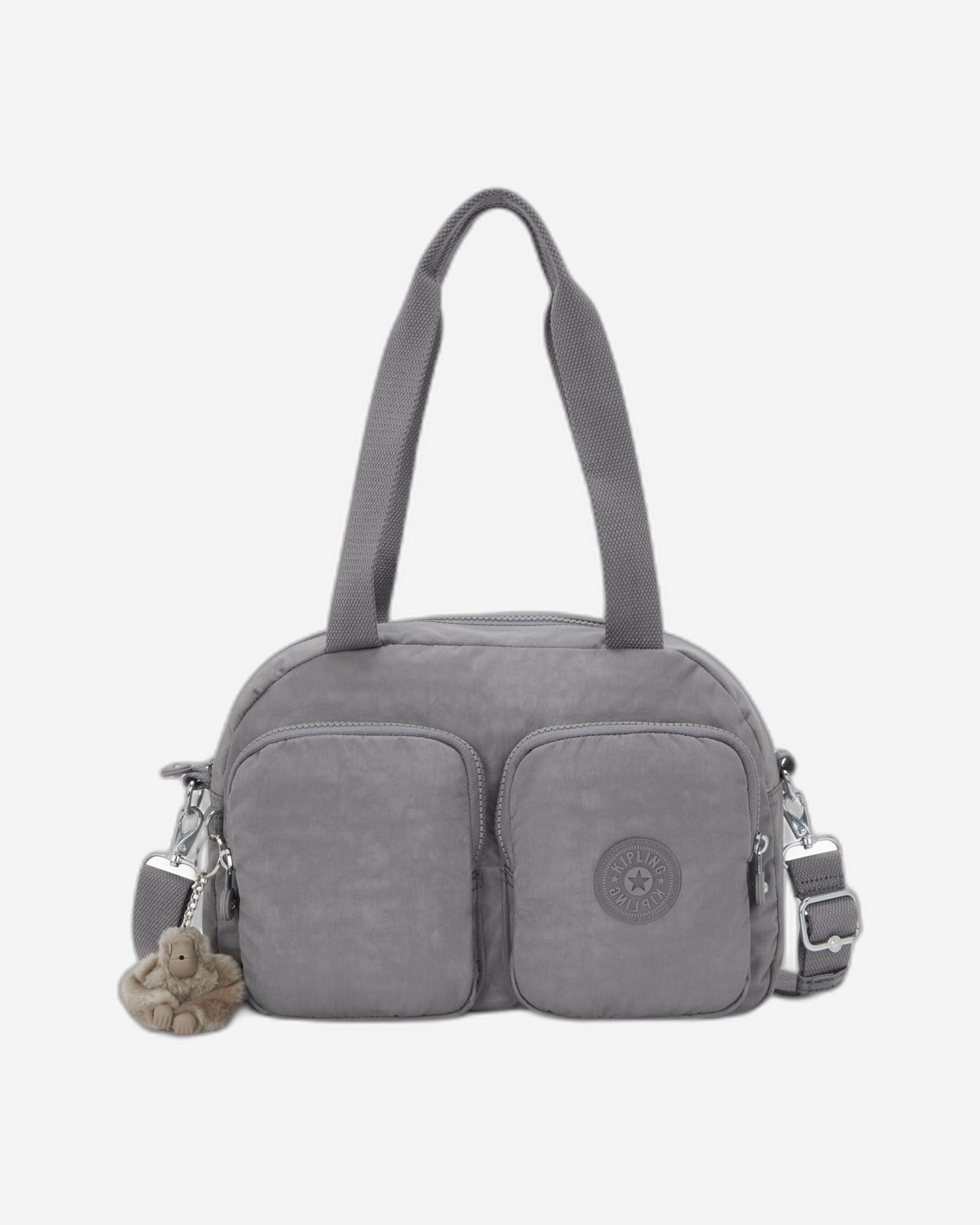 حقيبة كتف متوسطة الحجم من Kipling Cool Defea Inviting Grey (بحزام كتف قابل للإزالة) I2849-8DH