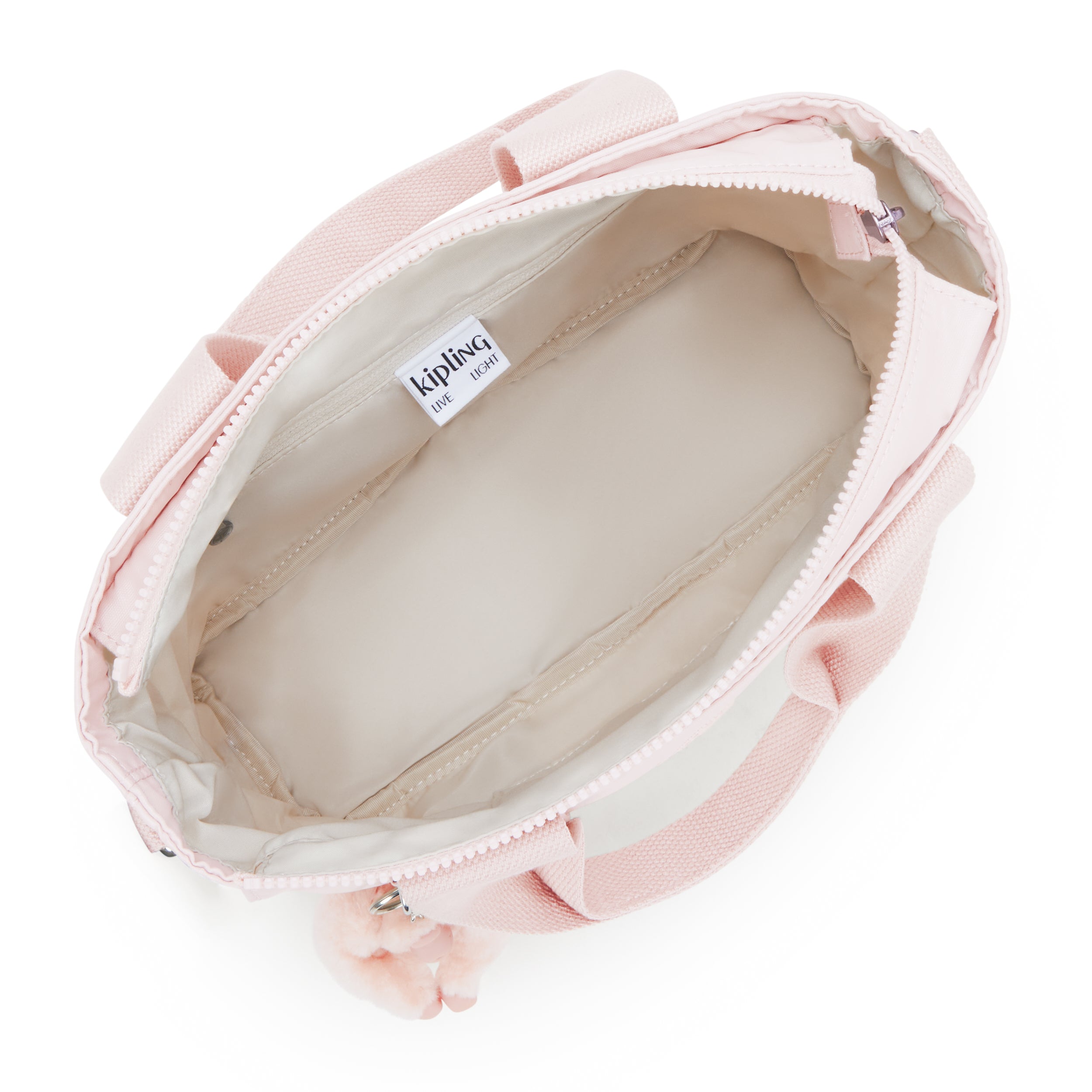 حقيبة كيبلينج مينتا إم متوسطة الحجم بلون وردي لامع I2923-3DZ