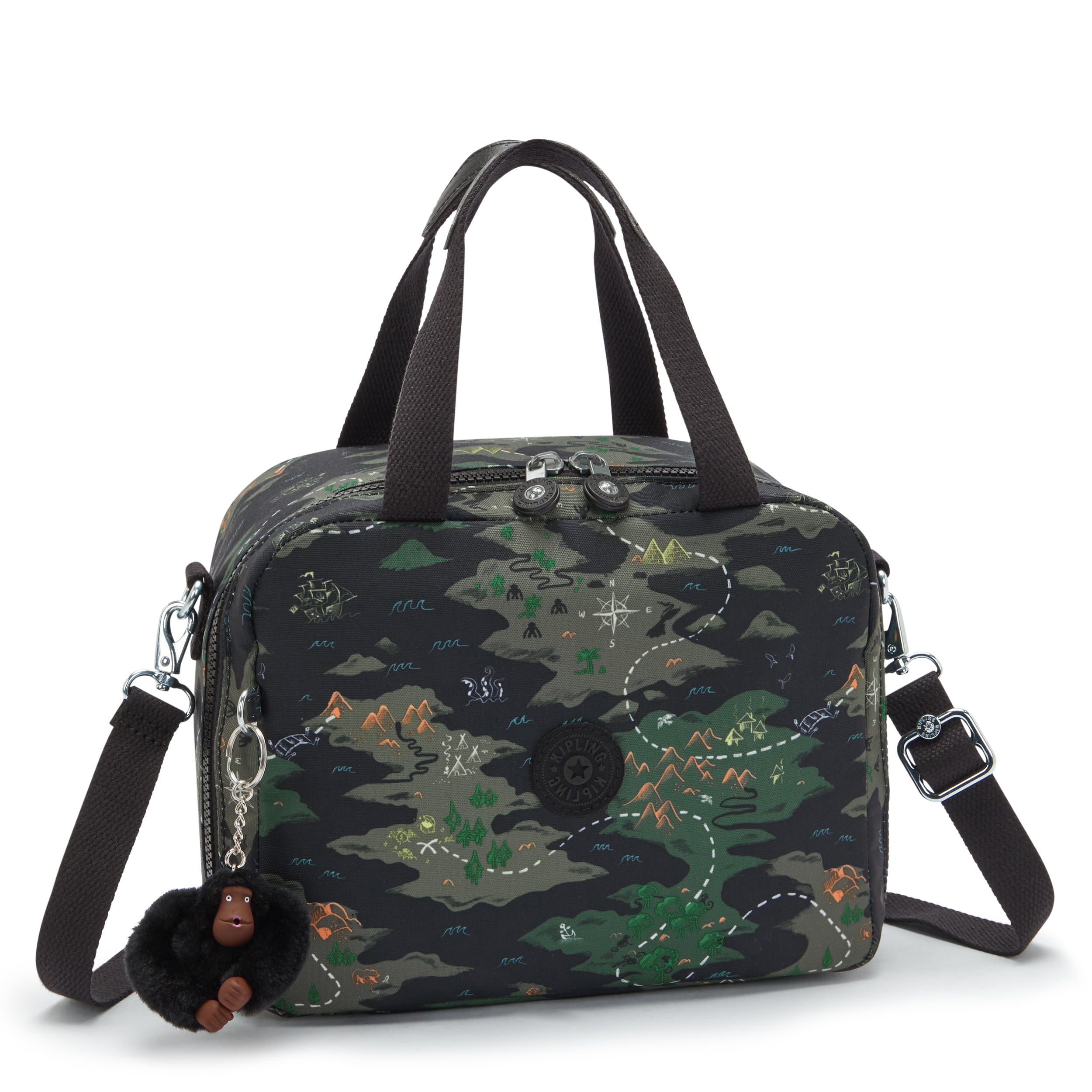 صندوق غداء كبير من KIPLING Miyo Camo Treasure (مع جراب عربة) I2989-3PB