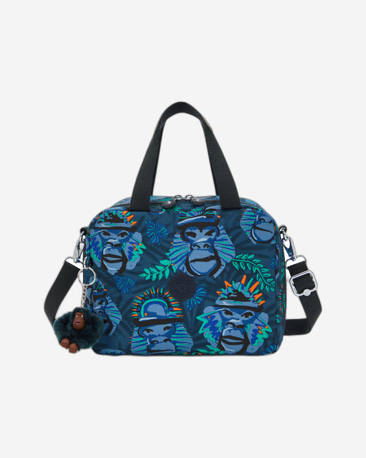 حقيبة غداء كبلينج مييو بلو مونكي فن كبيرة مع جراب عربة C2I2989-8HJ