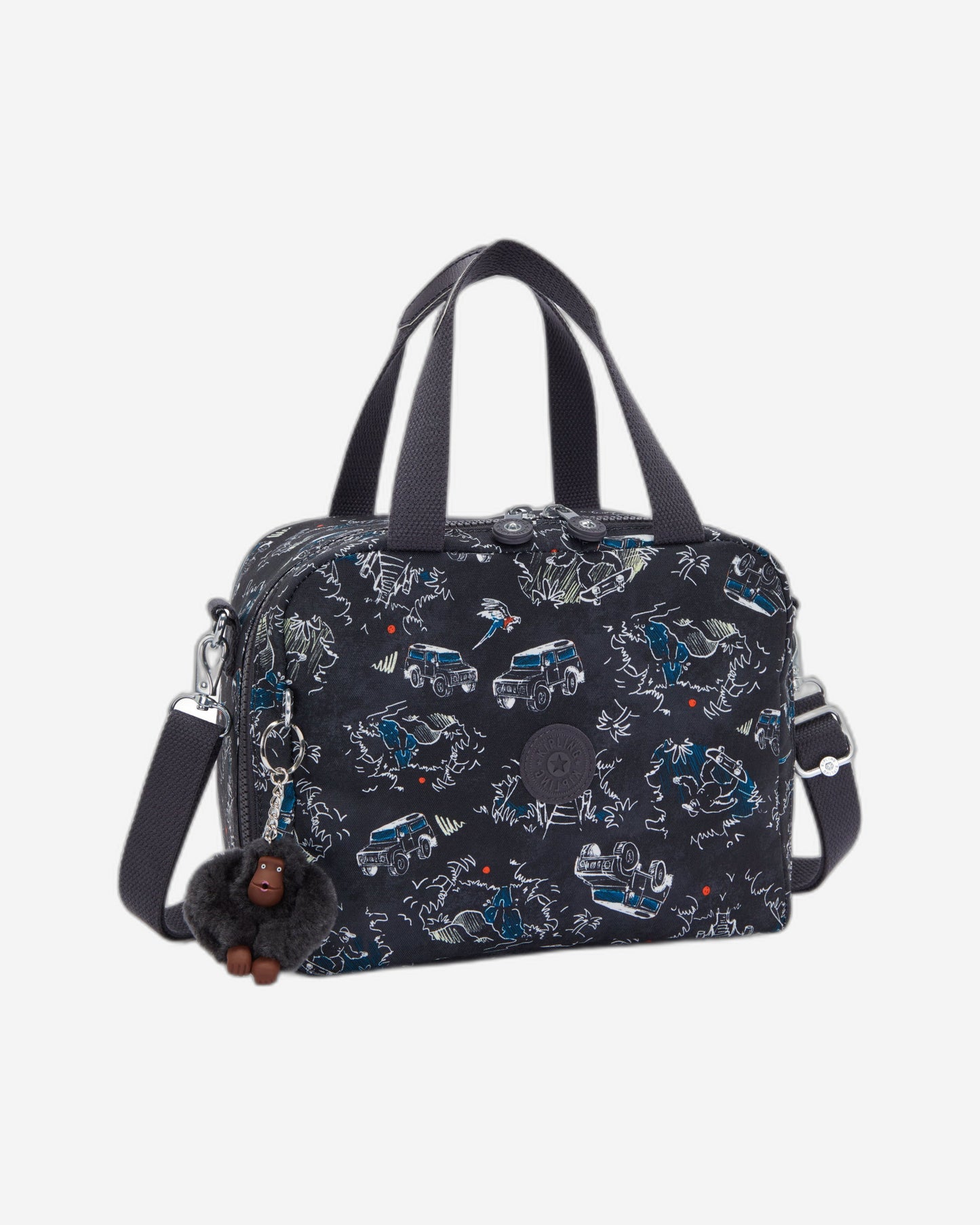 حقيبة غداء كبيرة من Kipling Miyo Jungle Fun Race مع جراب عربة C2I2989-TJ3