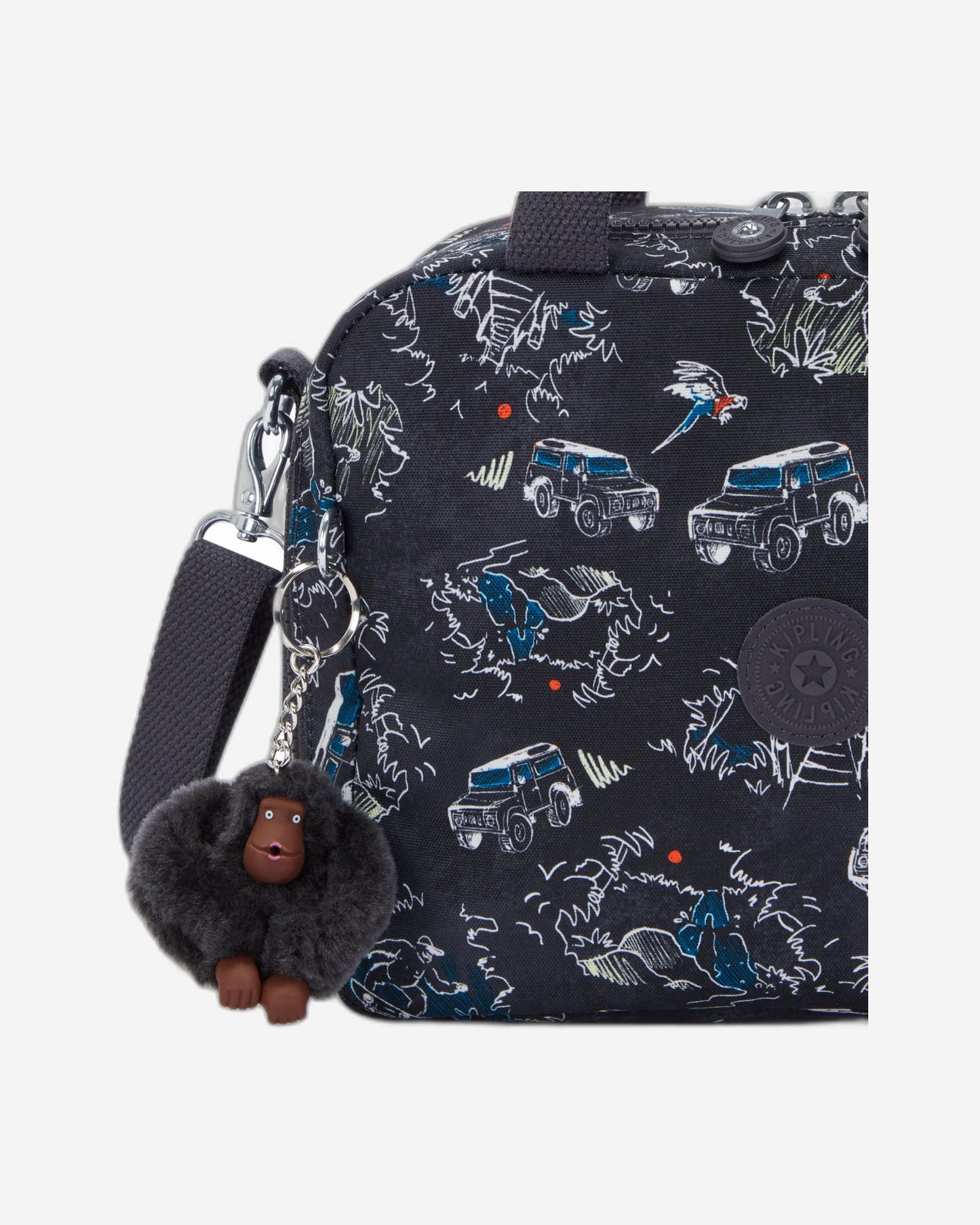 حقيبة غداء كبيرة من Kipling Miyo Jungle Fun Race مع جراب عربة C2I2989-TJ3