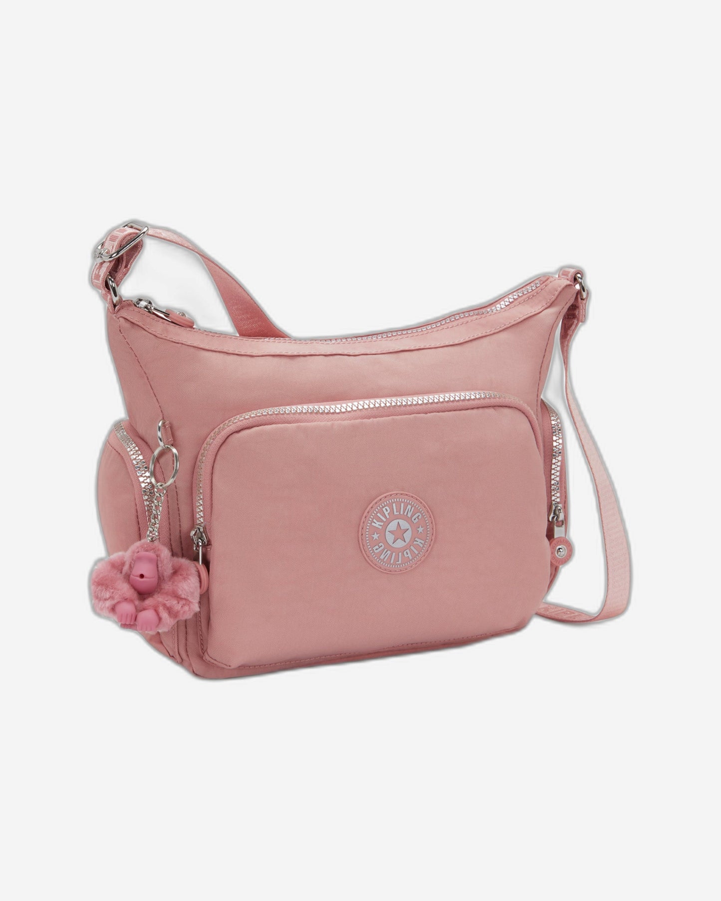 حقيبة كتف متوسطة الحجم وردية رائعة من Kipling Gabb S I3026-8HB