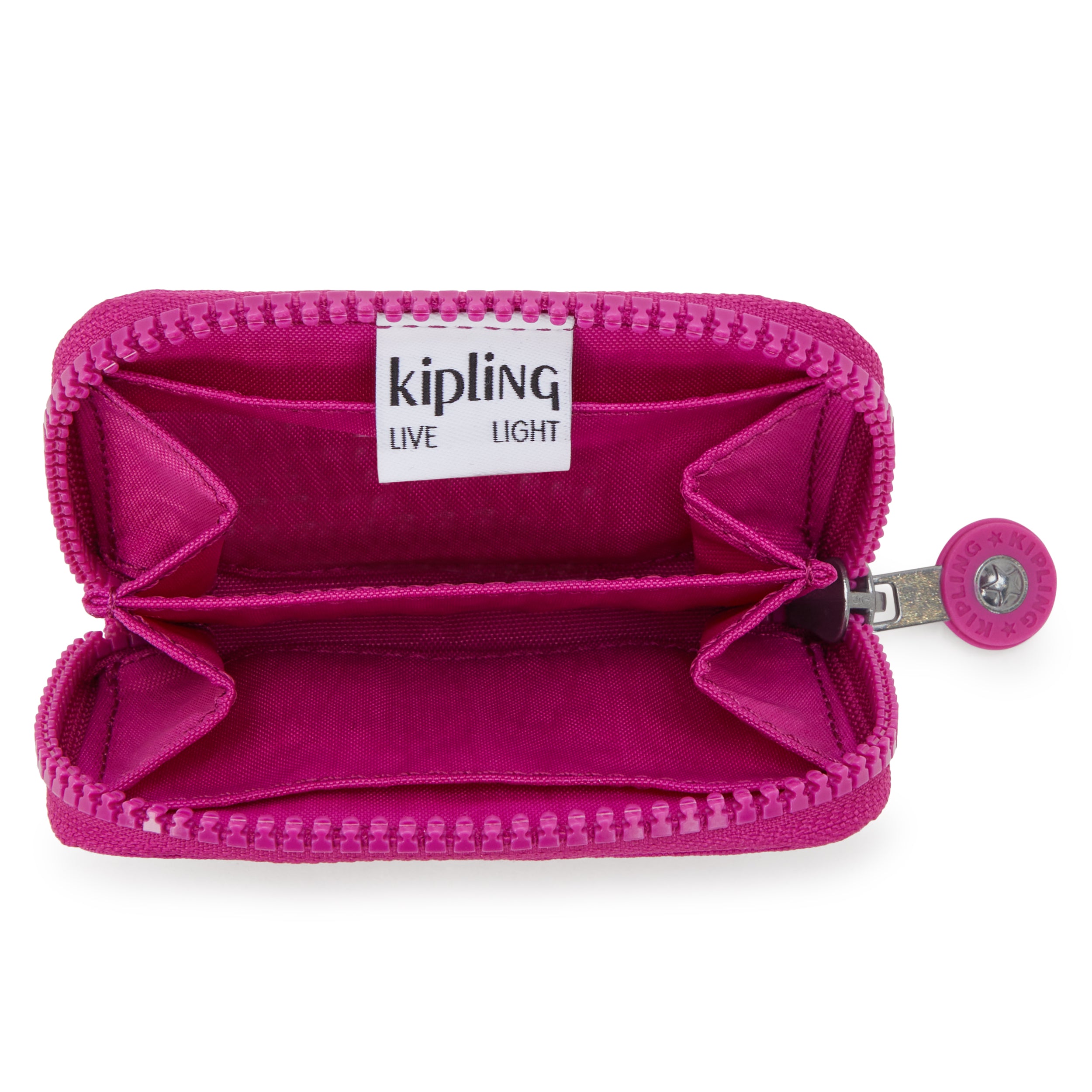 محفظة Kipling Cash Buddy الصغيرة المتوهجة باللون الفوشيا I3051-3KU